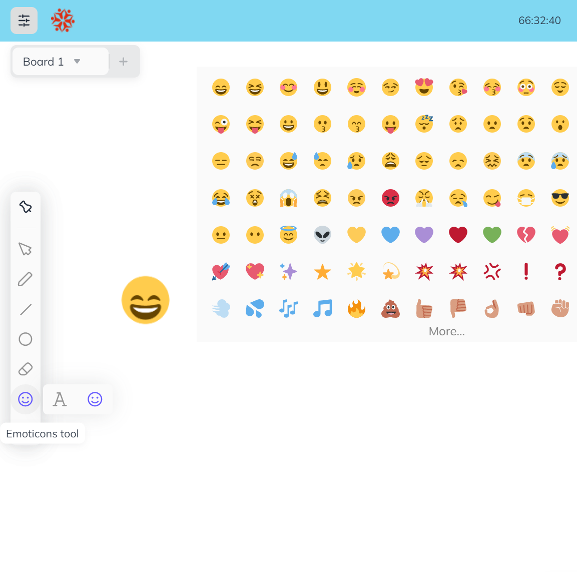 Emoticons in BrainCert whiteboard