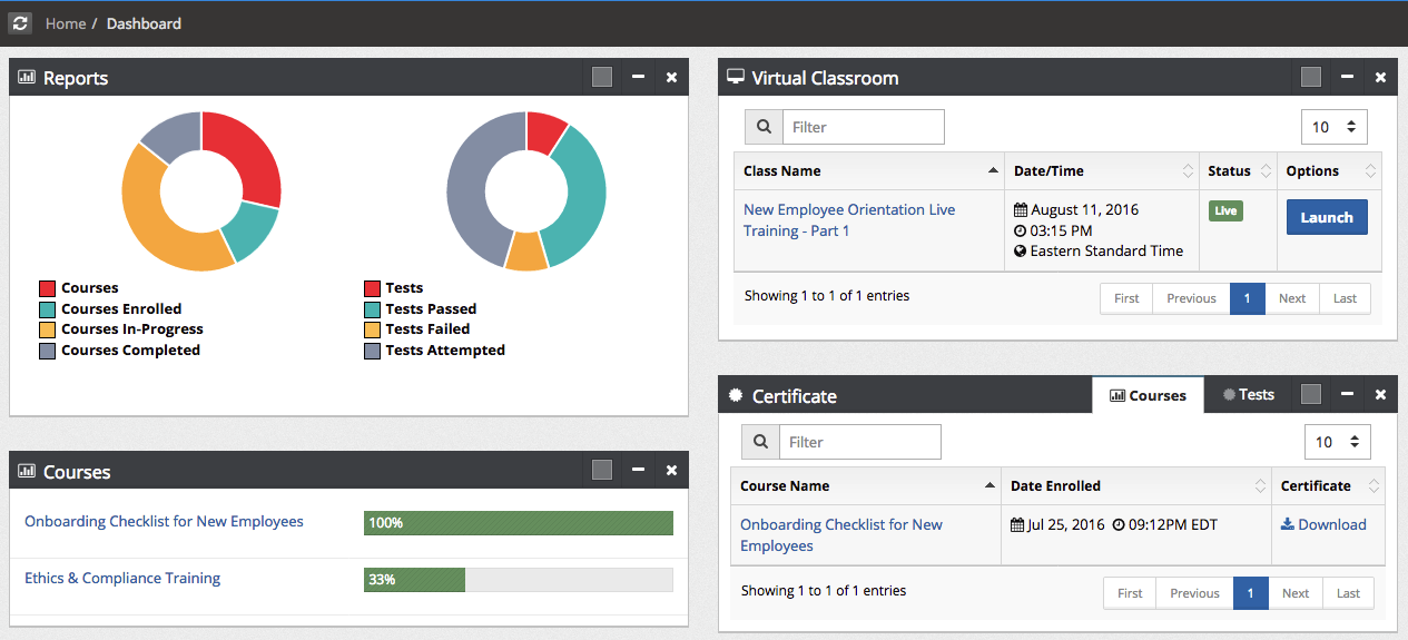 Introducing New Student Dashboard for Enterprise LMS